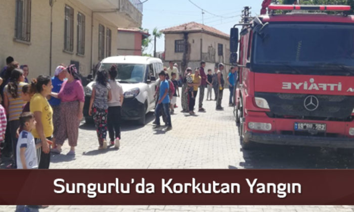 Sungurlu’da Korkutan Yangın  