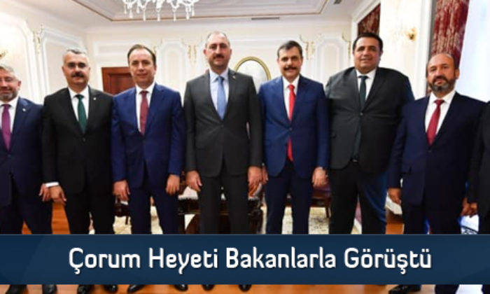 Çorum Heyeti Bakanlarla Görüştü