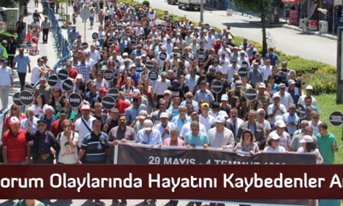 Çorum Olaylarında Hayatını Kaybedenler Anıldı