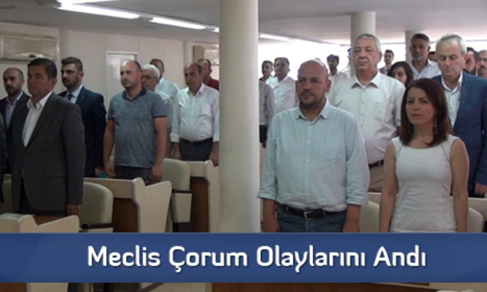 Meclis Çorum Olaylarını Andı