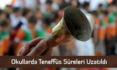 Okullarda Teneffüs Süreleri Uzatıldı