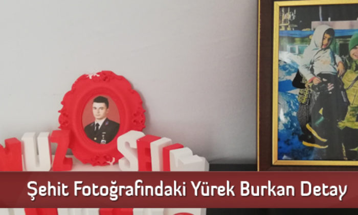 Şehit Fotoğrafındaki Yürek Burkan Detay
