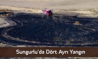 Sungurlu’da Dört Ayrı Yangın