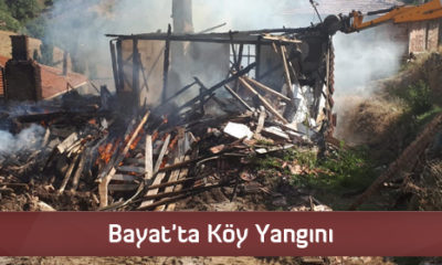 Bayat’ta Köy Yangını