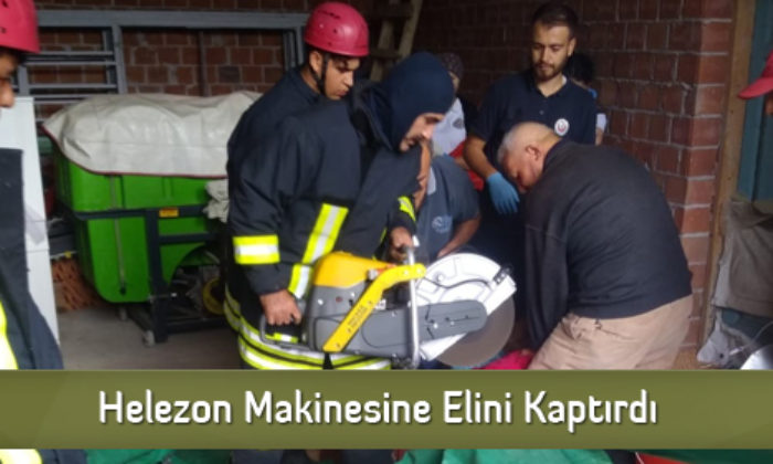 Helezon Makinesine Elini Kaptırdı