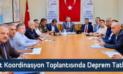 Afet Koordinasyon Toplantısında Deprem Tatbikatı