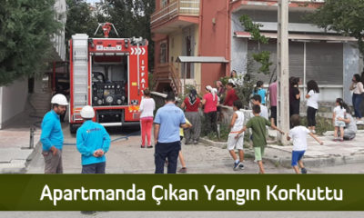 Apartmanda Çıkan Yangın Korkuttu