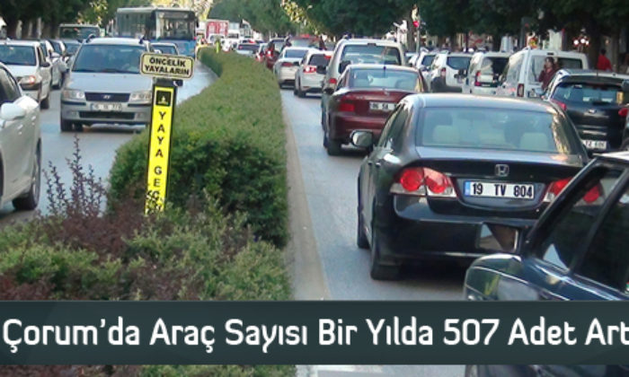 Taşıt Sayısı Bir Yılda 507 Adet Arttı