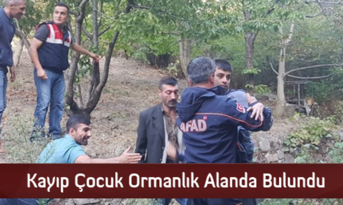 Kayıp Çocuk Ormanlık Alanda Bulundu