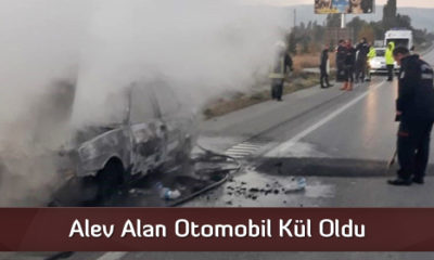 Alev Alan Otomobil Kül Oldu