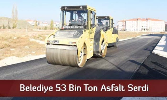 Belediye 53 Bin Ton Asfalt Serdi