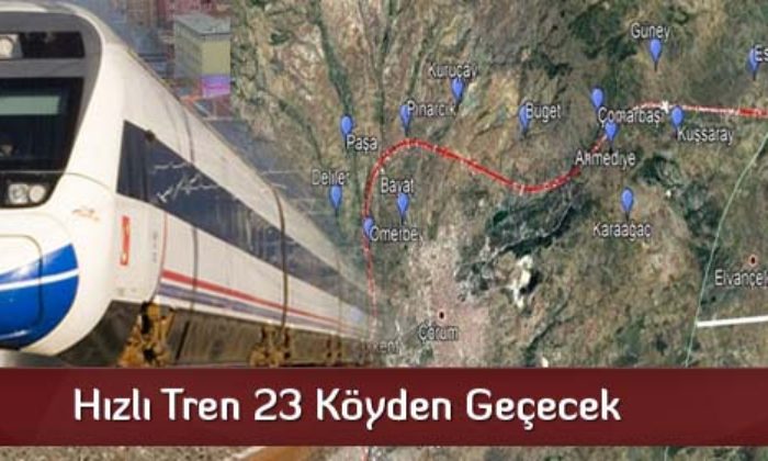 Hızlı Tren 23 Köyden Geçecek