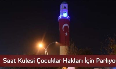 Saat Kulesi Çocuklar Hakları İçin Parlıyor