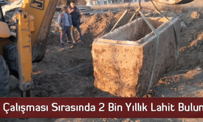 Yol Çalışması Sırasında 2 Bin Yıllık Lahit Bulundu