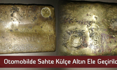 Otomobilde Sahte Külçe Altın Ele Geçirildi