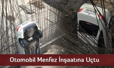 Otomobil Menfez İnşaatına Uçtu