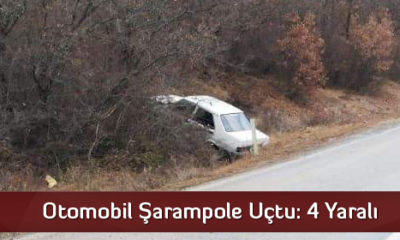 Otomobil Şarampole Uçtu: 4 Yaralı