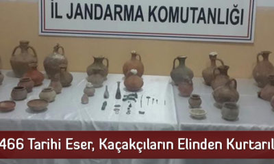 466 Tarihi Eser, Kaçakçıların Elinden Kurtarıldı