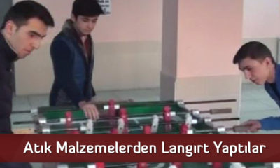 Atık Malzemelerden Langırt Yaptılar