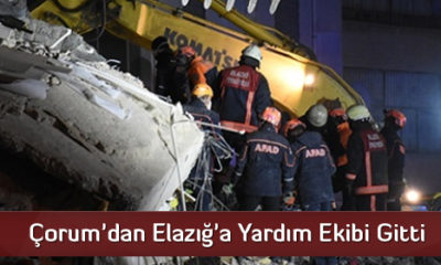Çorum’dan Elazığ’a Yardım Ekibi Gitti