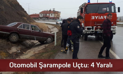 Otomobil Şarampole Uçtu: 4 Yaralı