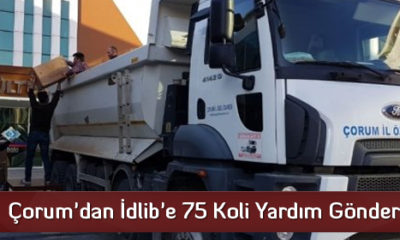 Çorum’dan İdlib’e 75 Koli Yardım Gönderildi