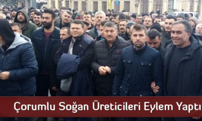 Çorumlu Soğan Üreticileri Eylem Yaptı