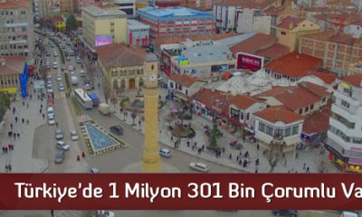 Türkiye’de 1 Milyon 301 Bin Çorumlu Var