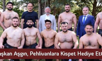 Başkan Aşgın, Pehlivanlara Kispet Hediye Etti