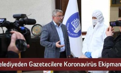 Belediyeden Gazetecilere Koronavirüs Ekipmanları
