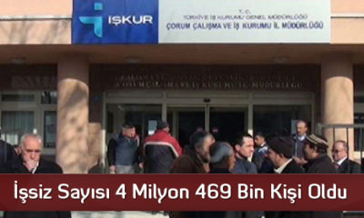 İşsiz Sayısı 4 Milyon 469 Bin Kişi Oldu