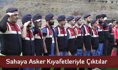 Sahaya Asker Kıyafetleriyle Çıktılar