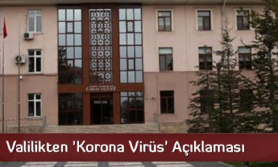 Valilikten ‘Korona Virüs’ Açıklaması