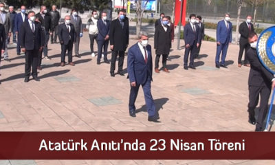 Atatürk Anıtı’nda 23 Nisan Töreni