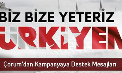 Çorum’dan Kampanyaya Destek Mesajları