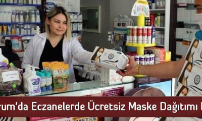 Çorum’da Eczanelerde Ücretsiz Maske Dağıtımı Başladı