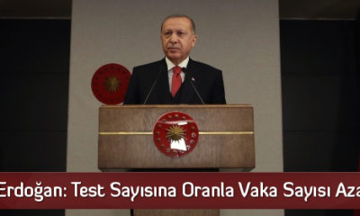 Erdoğan: Test Sayısına Oranla Vaka Sayısı Azaldı