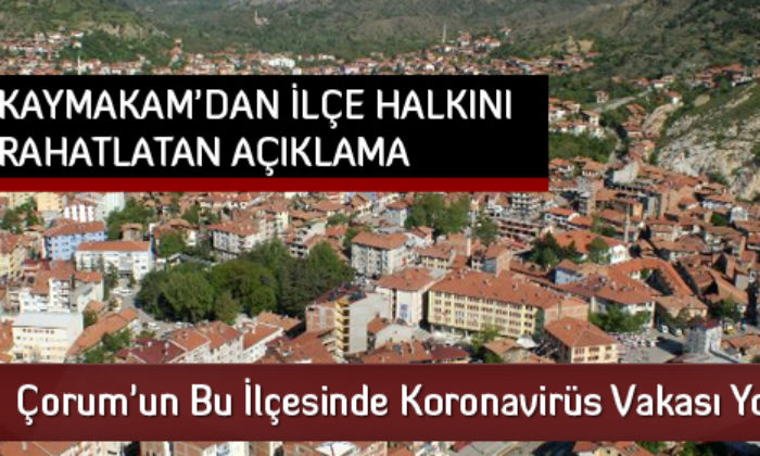 Çorum’un Bu İlçesinde Koronavirüs Vakası Yok