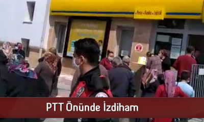PTT Önünde İzdiham