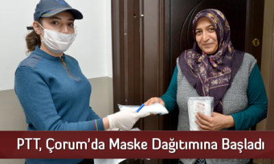 PTT, Çorum’da Maske Dağıtımına Başladı