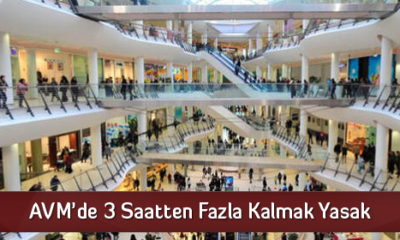 AVM’de 3 Saatten Fazla Kalmak Yasak