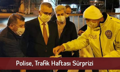 Polise, Trafik Haftası Sürprizi