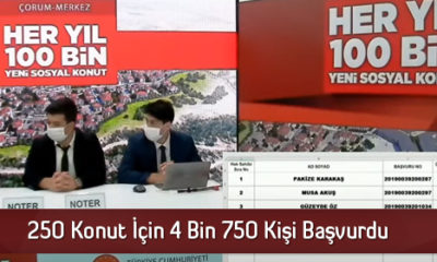 250 Konut İçin 4 Bin 750 Kişi Başvurdu