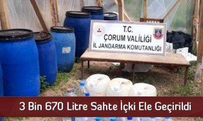 3 Bin 670 Litre Sahte İçki Ele Geçirildi