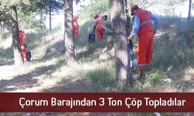Çorum Barajından 3 Ton Çöp Topladılar