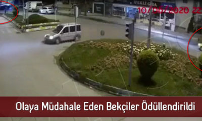 Olaya Müdahale Eden Bekçiler Ödüllendirildi
