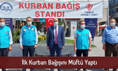 İlk Kurban Bağışını Müftü Yaptı