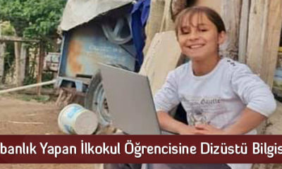 Çobanlık Yapan İlkokul Öğrencisine Dizüstü Bilgisayar