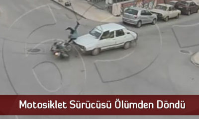 Motosiklet Sürücüsü Ölümden Döndü