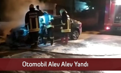 Otomobil Alev Alev Yandı